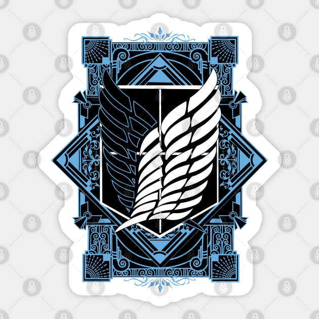 Scouting Legion AOT Anime Fanart Sticker by Planet of Tees